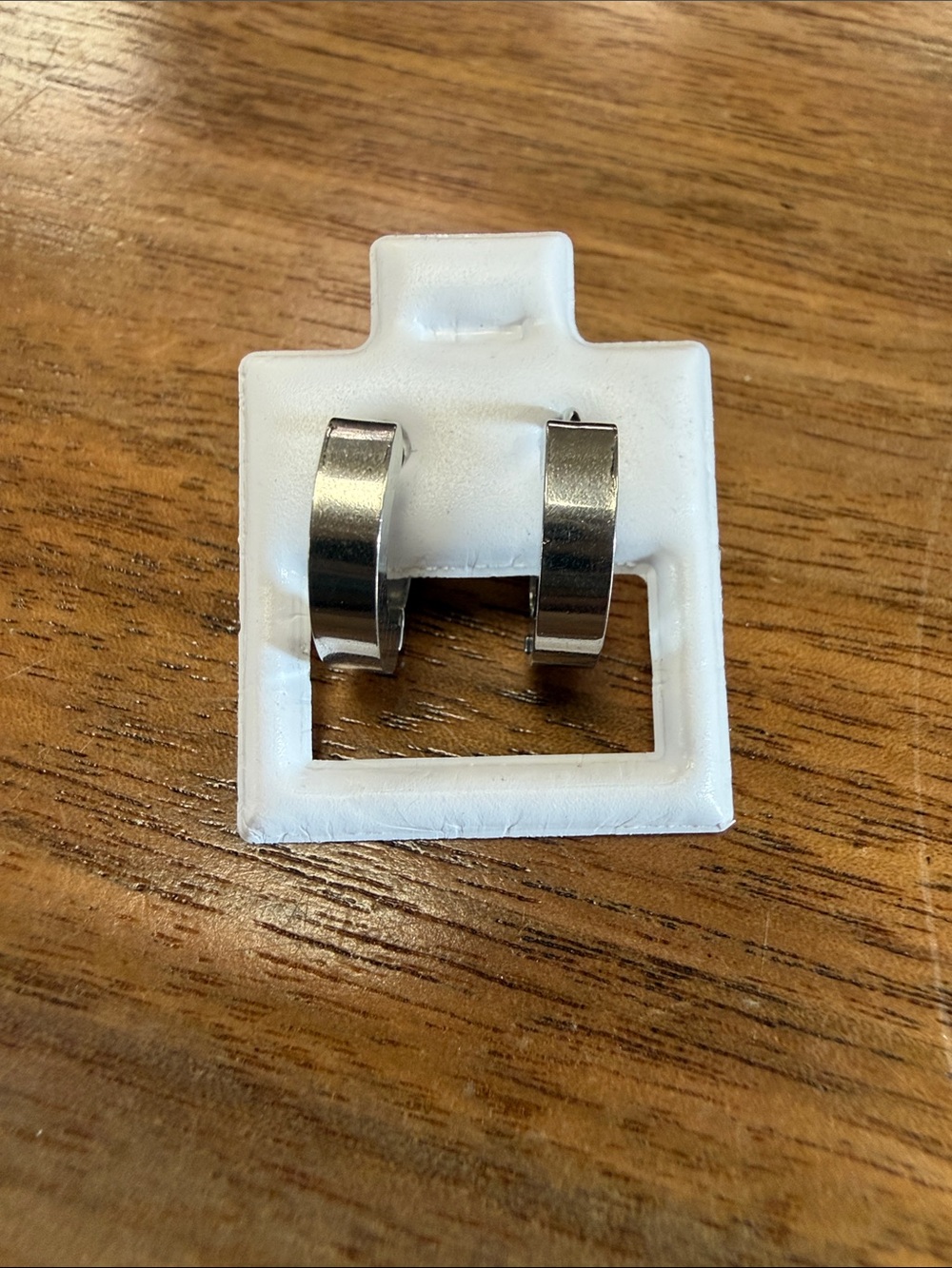 Acer Silver Hoop Clip Earrings
